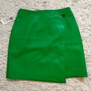 Leather Green Mini Skirt
